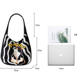 CUTE CARTOON CANVAS TOTE BAG FOR WOMEN LARGE_CWAB5630