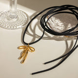 PERSONALITY FASHION 1 STEEL BOW PENDANT EARRINGS_CWAJE1880