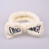 ALPHABET BOW FACE WASH HEADBAND_CWMM0726