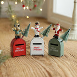 IRON PAINTED MAILBOX VINTAGE CHRISTMAS HANGING_CWMM9780