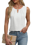 Solid Color Crew Neck Sleeveless Casual Vest