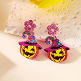 HALLOWEEN SKULL PRINT EARRINGS_CWAJE2447