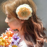 ARTIFICIAL FLOWER ROSE BEAUTIFUL HAIRPIN_CWAHA1506