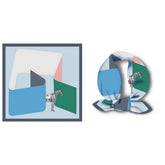 GEOMETRIC PRINT REVERSIBLE SATIN SCARF FOR SUMMER_CWASC0655