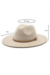 DANDY BELT WIDE BRIM SUEDE PANAMA HAT_CWAH0361