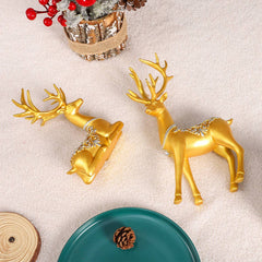 European Resin Reindeer Pair Christmas Decor_Cwmm9919