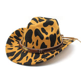 Wool Cow Pattern Wide Brim Western Cowboy Hat_Cwah2554