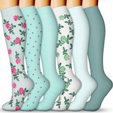 PATTERNED SPORTS LONG COMPRESSION SOCKS SET_CWMS1878