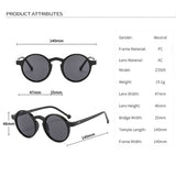 ROUND FRAME TINTED LENS FASHION GLASSES UNISEX_CWASG0286