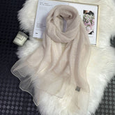 SILK WOOL GRADIENT SCARF ELEGANT LONG WINTERWRAP_CWASC0608