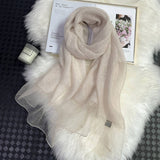 SILK WOOL GRADIENT SCARF ELEGANT LONG WINTERWRAP_CWASC0608