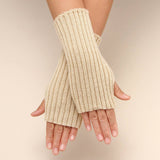 SIMPLE KNITTED WARM FINGERLESS GLOVES_CWAG0086
