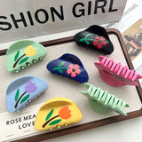 COLORBLOCK TULIP HAIR CLAW FLORAL ACETATE CLIP_CWAHA5755