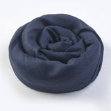 SOLID COTTON LINEN SCARF FOR WOMEN SUMMER SUN PROT_CWASC1451