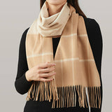 Colorblock Plaid Fashion Scarf_Cwasc1107