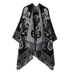 THICKENED CASHMERE SHAWL AND LONG CAPE_CWASC2140
