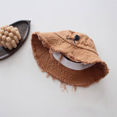 CHILDRENS PERSONALIZED OLD FUR EDGED BUCKET HAT_CWAH2866