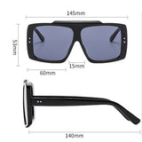 FLAT TOP STUDDED FRAME SUNGLASSES UNISEX_CWASG1178