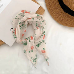 Floral Triangle Scarf Headband Neck Wrap_ Cwasc02967