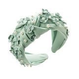 SOLID COLOR FLOWER PEARL KNOTTED HEADBAND_CWAHA1979