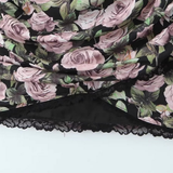 FRENCH STYLE LACE ROSE PRINT WOMEN S SLIP DRESS_CWDMD5820