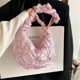 SILVER PUFFY CLOUD DUMPLING SHOULDER BAG_CUAB00511