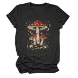 PLAYFUL RED MUSHROOM PRINT WOMENS BASE TEE_CWTTS1510
