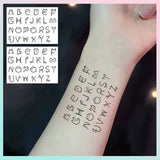 COUPLE CAT LETTER TATTOOS WATERPROOF LASTING_CWMM8223