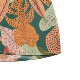 Tropical Plant Vacation Printed Elastic Shorts