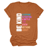 Trendy Womens Tee With Kindness Slogan