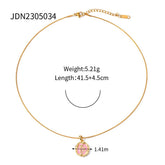 FRENCH RETRO LOVE FLOWER CLAVICLE CHAIN_CWAJE1444