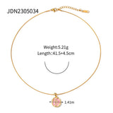 FRENCH RETRO LOVE FLOWER CLAVICLE CHAIN_CWAJE1444