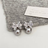 SIMPLE HIGH GRADE BOW ZIRCON EARRINGS FOR WOMEN_CWAJE2998