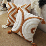 Tufted Tassel Sofa Cushion Boho Style Soft Decor_Cwmm7720