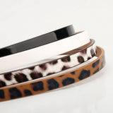CLASSIC SIMPLE ALLOY BUCKLE LEOPARD THIN BELTS_CWABE0399