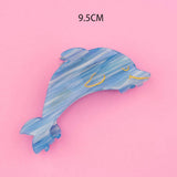 OCEAN BEACH FISH SEASHELL ACRYLIC HAIR CLAW CLIPS _CWAHA0552