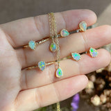 FRESH AND NATURAL CLAVICLE CHAIN RING SET_CWAJE1585