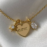STAINLESS STEEL HEART NECKLACE PENDANT NECKLACE_CWMM5588