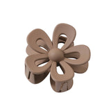 Matte Acrylic Flower Hair Claw Clip For Women_Cwaha07298