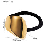 MINIMALIST METAL HEART SQUARE ELASTIC HAIR TIE_CWAHA6249