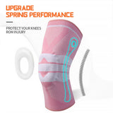 PINK SILICONE PAD KNEE BRACE WITH DUAL SPRINGS_CWMM7897