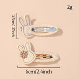 FRESH BUNNY FLOWER HAIR CLIP SET FOR GIRLS_CWAHA6722