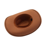 Western Ethnic Felt Cowboy Fedora Hat_Cwah04446