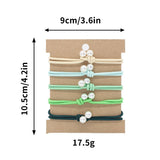 THREAD KNOT 5 CARD SET SIMPLE HAIR SCRUNCHIES_CWAHA2726