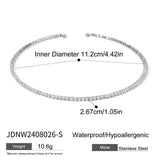 18K GOLD WHITE ZIRCON FULL PAVE CUFF BRACELET_CWAJE4659