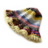 CHILDRENS COLORFUL GRADIENT STRIPED KNITTED HAT_CWAH2058