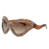 EXAGGERATED PERSONALITY LINE CAT EYE GLASSES_CWASG0837