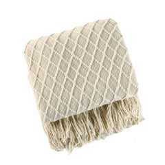 KNITTED SOLID COLOR SOFA BLANKET SHAWL BLANKET_CWMM0188