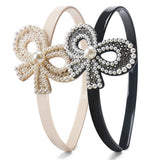 FASHION ACETATE PEARL BOW HAIRBAND HAIRPIN_CWAHA4370