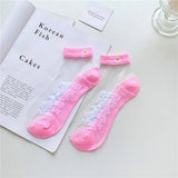 SUMMER DAISY GIRL LOW TOP THIN TRANSPARENT SOCKS_CWMS0401